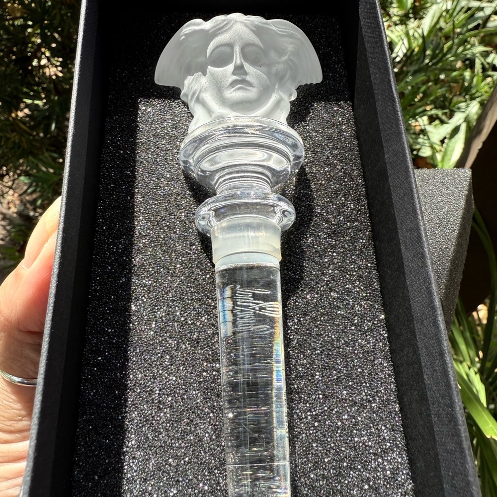 Versace Rosenthal Medusa Lumiere Bottle Stopper - Vintage Crystal 🆕 w/COA
